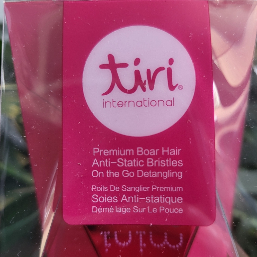 TIRI PRO Mini Chrome Boar Bristle Hair Brush Pink NWT - Picture 7 of 8